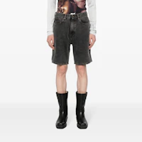 Shop Y/Project 黑色幾何拉鏈多口袋設計直筒牛仔褲 JEAN36S25-BLACK