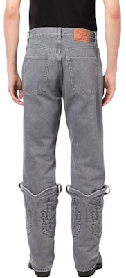 Y/Project YProject Jeans Kelabu Lurus dengan Sulaman dan Butang. JEAN35S23 Shop Y/Project YProject Jeans Kelabu Lurus dengan Sulaman dan Butang. JEAN35S23