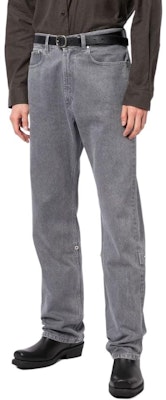 Y/Project YProject Jeans Kelabu Lurus dengan Sulaman dan Butang. JEAN35S23 Purchase Y/Project YProject Jeans Kelabu Lurus dengan Sulaman dan Butang. JEAN35S23