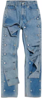 Y/Project YProject FW23 Mid-Rise Multi-Pocket Denim Jeans Southwest Blue. JEAN32-S25D22HEAVYSWBLUE Y/Project YProject FW23 Mid-Rise Multi-Pocket Denim Jeans Southwest Blue. JEAN32-S25D22HEAVYSWBLUE