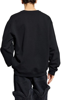 Y/Project FW24 Baju Sweatshirt Hitam V-Leher Logo Oversized. 204SH004J148-BLACK Shop Y/Project FW24 Baju Sweatshirt Hitam V-Leher Logo Oversized. 204SH004J148-BLACK