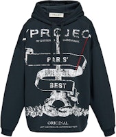 Y/Project YProject FW24 Oversized Graphic Hoodie Long Sleeve in Dark Green. 204SH002J132-GREEN Y/Project YProject FW24 Oversized Graphic Hoodie Long Sleeve in Dark Green. 204SH002J132-GREEN