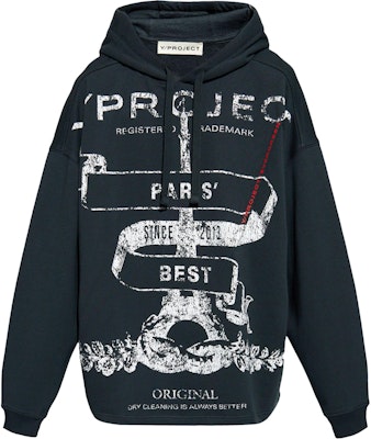 Y/Project FW24 Hoodie Grafik Oversaiz Lengan Panjang Hijau Gelap. 204SH002J132-GREEN Buy Y/Project FW24 Hoodie Grafik Oversaiz Lengan Panjang Hijau Gelap. 204SH002J132-GREEN