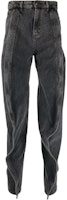 Y/Project YProject FW24 Washed Low-Rise Wide-Leg Jeans Unisex Black JEAN42S25-BLACK Y/Project YProject FW24 Washed Low-Rise Wide-Leg Jeans Unisex Black JEAN42S25-BLACK
