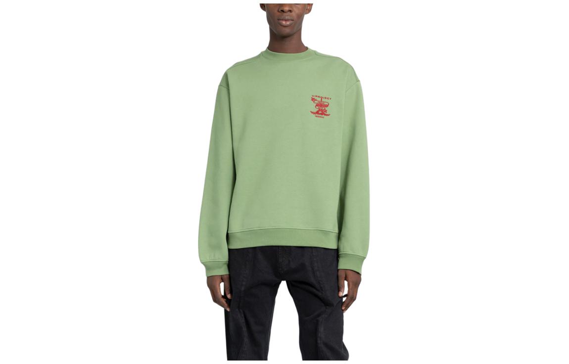 Y/Project YProject Graphic Print Crewneck Long Sleeve Sweatshirt Green - SWEAT52S25-GREEN