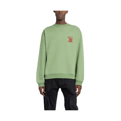 Y/Project YProject Graphic Print Crewneck Long Sleeve Sweatshirt Green - SWEAT52S25-GREEN