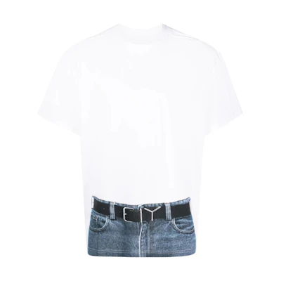Y/Project YProject Illusion Graphic Crew Neck Short Sleeve T-Shirt Men YPJPGTS6S24-WHITE
