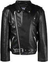 Y/Project YProject Large Collar Zip-Up Leather Jacket Long Sleeve Unisex JACK95S24-BLACK Y/Project YProject Large Collar Zip-Up Leather Jacket Long Sleeve Unisex JACK95S24-BLACK