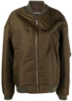 Y/Project YProject Logo Pleated Zipper Bomber Jacket Unisex Military Green JACK91S23 Y/Project YProject Logo Pleated Zipper Bomber Jacket Unisex Military Green JACK91S23