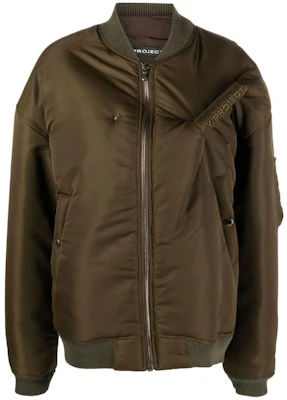 Y/Project Jaket Bomber Unisex Logo Pleated Zipper Hijau Militer JACK91S23 Buy Y/Project Jaket Bomber Unisex Logo Pleated Zipper Hijau Militer JACK91S23