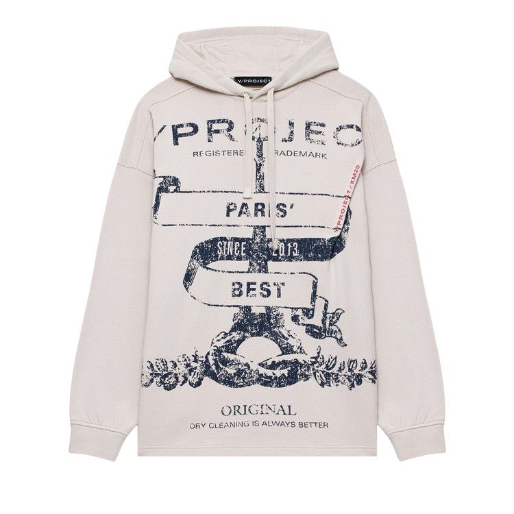 Y/Project YProject Printed Hoodie Unisex Light Beige Long Sleeve 204SH014-LIGH