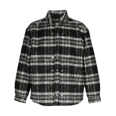 Y/Project YProject Quilted Textured Stripe Jacket Black Long Sleeve Button-Up SHIRT47S23-BLACK