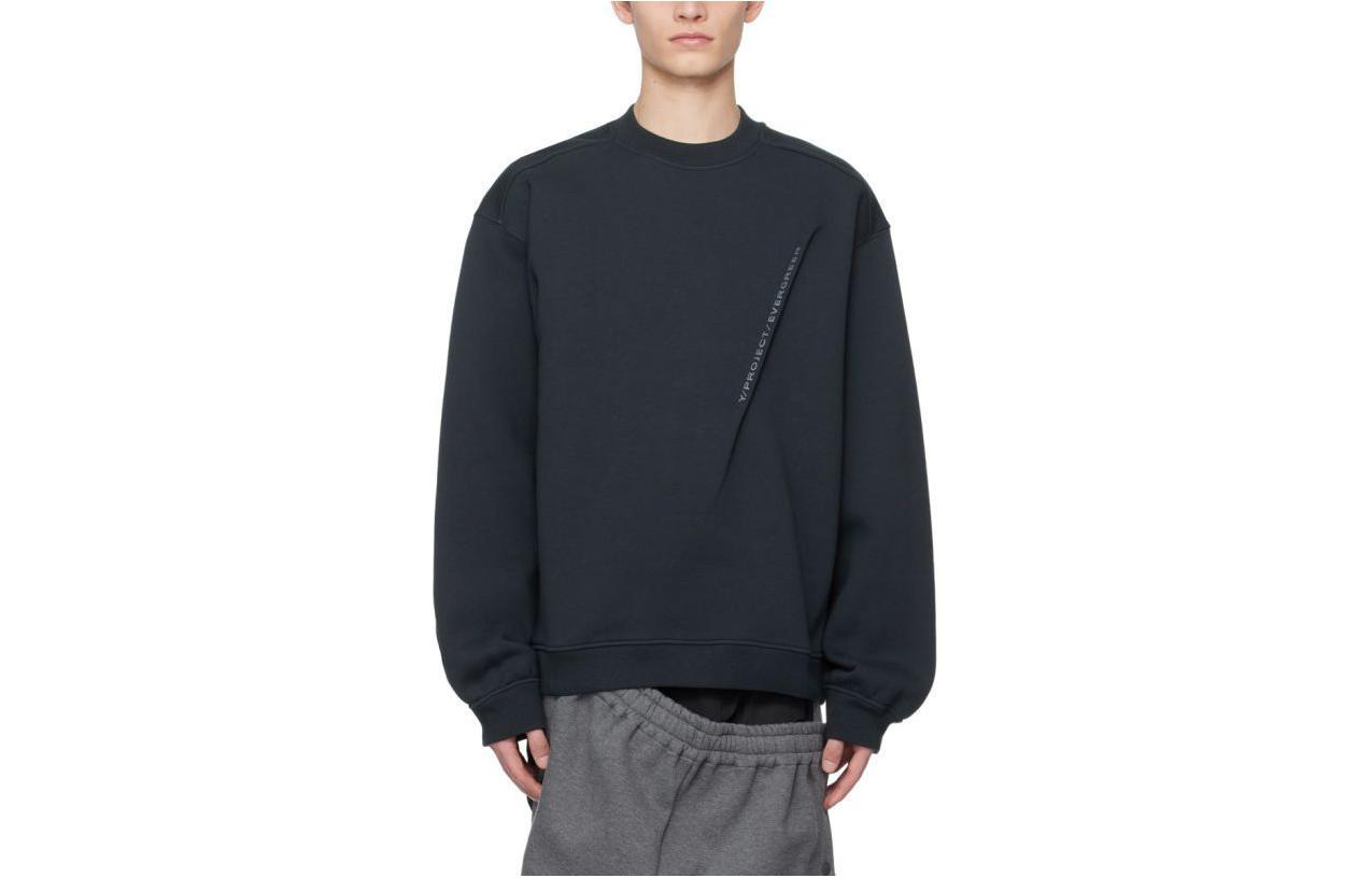 Y/Project YProject Ribbed Crewneck Pullover Sweatshirt Black 241893M204001