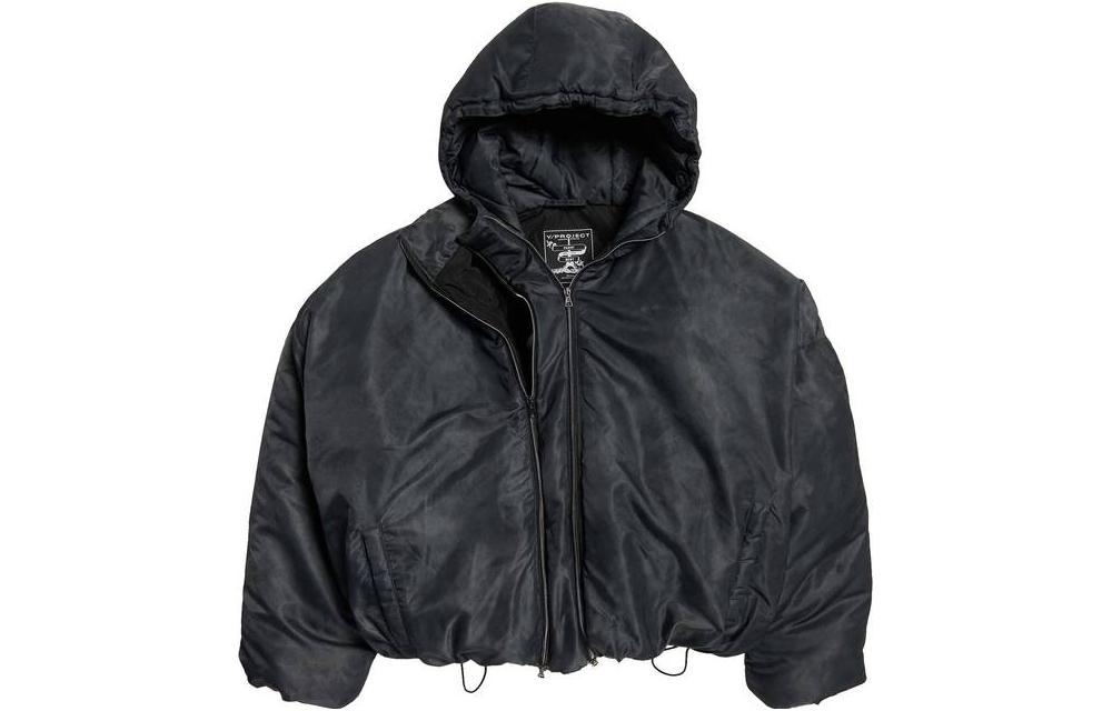 Y/Project YProject Solid Color Zip-Up Hoodie Jacket - Black Gray JACK104S25F448-GREY