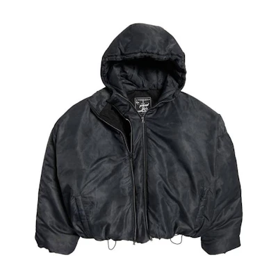 Y/Project YProject Solid Color Zip-Up Hoodie Jacket - Black Gray JACK104S25F448-GREY
