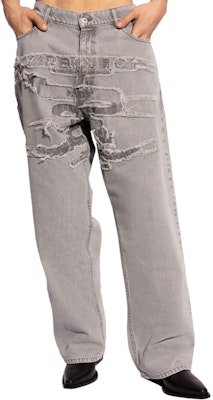 Y/Project YProject SS24 Jeans Abu-abu Relaxed Wide-Leg Straight. 207PA005D58-GREY Shop Y/Project YProject SS24 Jeans Abu-abu Relaxed Wide-Leg Straight. 207PA005D58-GREY