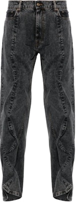 Y/Project YProject SS24 Celana Jeans Hitam Straight-Leg Mid-Rise. 207PA008-BLACK Order Y/Project YProject SS24 Celana Jeans Hitam Straight-Leg Mid-Rise. 207PA008-BLACK