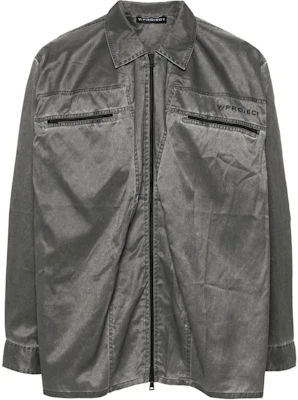 Y/Project YProject SS24 Jaket Hitam Zip-Up Kerah Kerut Solid 203SI001-BLACK Buy Y/Project YProject SS24 Jaket Hitam Zip-Up Kerah Kerut Solid 203SI001-BLACK