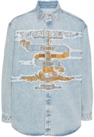 Y/Project YProject SS24 Distressed Button-Up Denim Jacket Ice Blue Unisex 207SI002-BLUE Y/Project YProject SS24 Distressed Button-Up Denim Jacket Ice Blue Unisex 207SI002-BLUE