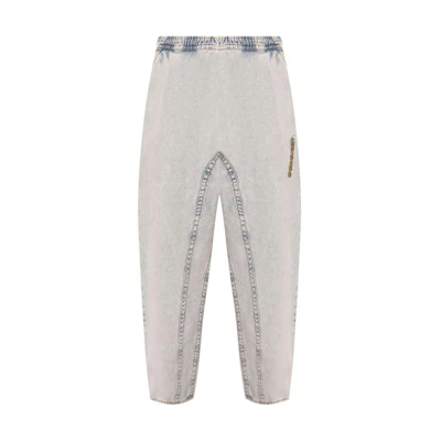 Y/Project YProject SS24 Embroidered Logo Relaxed Fit Denim Jeans Men Light Blue 207PA012D22-BLUE