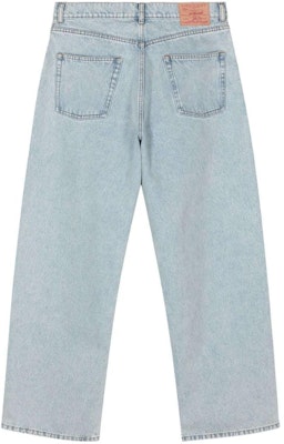 Y/Project SS24 Jeans Wide-Leg Logo Ice Blue Unisex Fit Selesa 207PA005-BLUE Lookbook Y/Project SS24 Jeans Wide-Leg Logo Ice Blue Unisex Fit Selesa 207PA005-BLUE