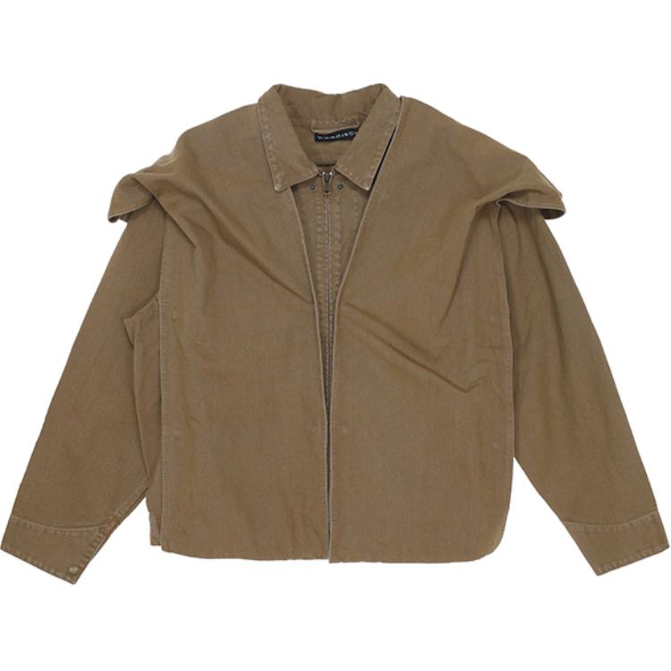 Y/Project YProject SS24 Khaki Unisex Casual Long-Sleeve Utility Hoodie Jacket 203JA003F513