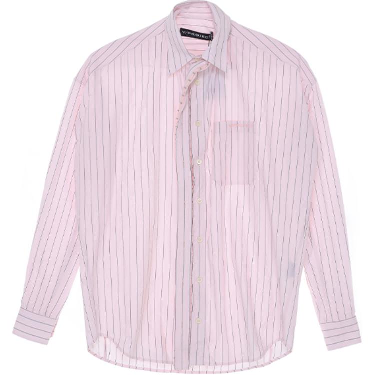 Y/Project YProject SS24 Pink Striped Oversized Long-Sleeve Shirt Unisex 201SI009F515
