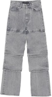 Y/Project YProject SS24 Straight Cut Asymmetrical Denim Jeans Unisex Light Gray 207PA011D40 Y/Project YProject SS24 Straight Cut Asymmetrical Denim Jeans Unisex Light Gray 207PA011D40