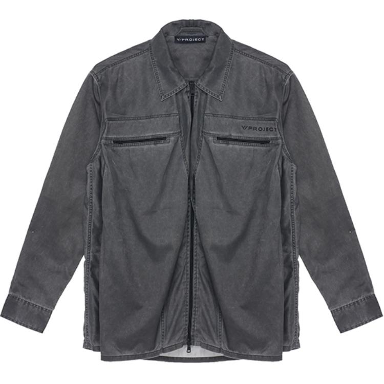 Y/Project YProject SS24 Unisex Black Logo Casual Workwear Jacket 203SI001F494