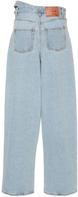 Y/Project YProject SS24 Unisex Jeans Pinggang Tinggi Wide-Leg 5-Poket Biru Ais 207PA007-BLUE Lookbook Y/Project YProject SS24 Unisex Jeans Pinggang Tinggi Wide-Leg 5-Poket Biru Ais 207PA007-BLUE