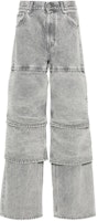 Y/Project YProject SS24 Washed Wide-Leg Patchwork Jeans Unisex Light Grey 207PA011-GREY Y/Project YProject SS24 Washed Wide-Leg Patchwork Jeans Unisex Light Grey 207PA011-GREY