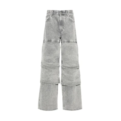 Y/Project YProject SS24 Washed Wide-Leg Patchwork Jeans Unisex Light Grey 207PA011-GREY