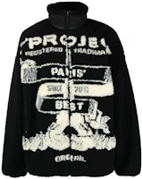 Y/Project YProject Unisex Casual High-Neck Zip Jacket Black JACK103S25-BLACKOFFWHITE Y/Project YProject Unisex Casual High-Neck Zip Jacket Black JACK103S25-BLACKOFFWHITE