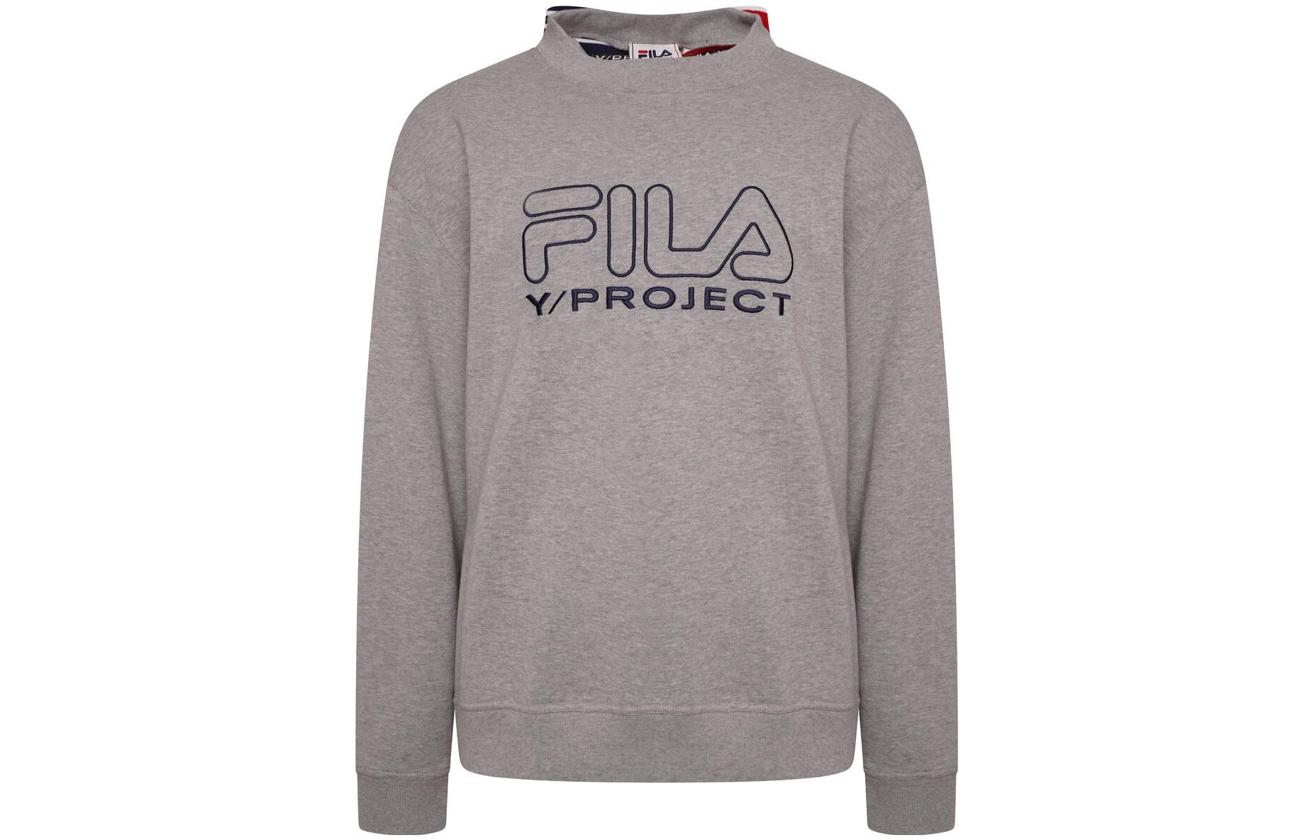 Y/Project YProject x FILA Logo Print Oversized Pullover Sweatshirt Unisex YPFISWEAT2GREY