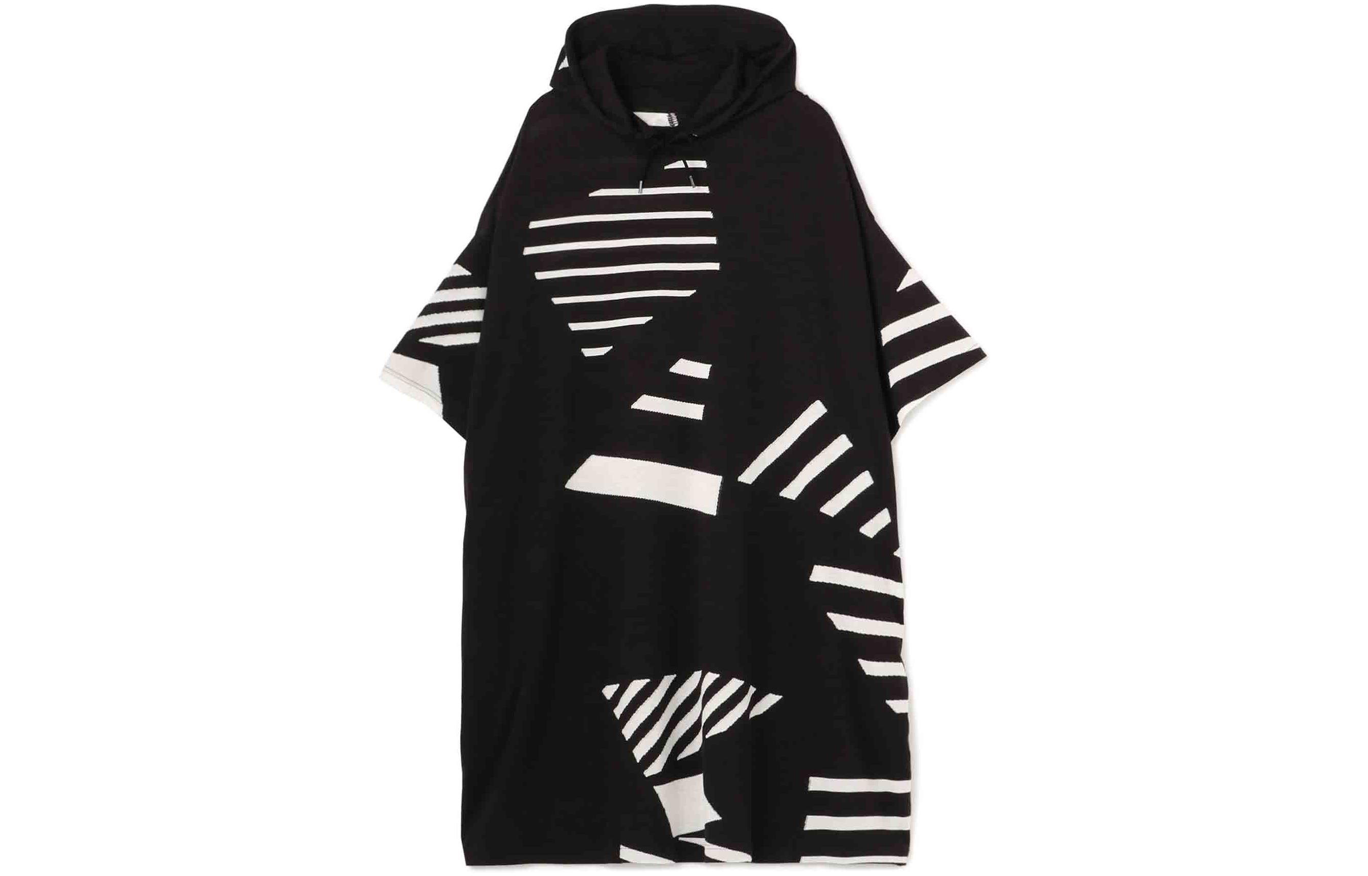 Y's SS22 Yohji Yamamoto Printed Black Mid-Length Hoodie Unisex GG-T13-010-2