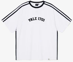 YALE Appliqué Taping Raglan Short Sleeve T-Shirt White YEM8SS311BWH YALE Appliqué Taping Raglan Short Sleeve T-Shirt White YEM8SS311BWH