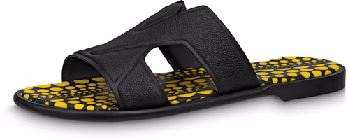 Louis Vuitton Yayoi Kusama x Slide 'Black Yellow' 1ABD6J Louis Vuitton Yayoi Kusama x Slide 'Black Yellow' 1ABD6J
