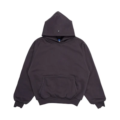 Yeezy Gap Logo Shrunken Hoodie Dark Grey