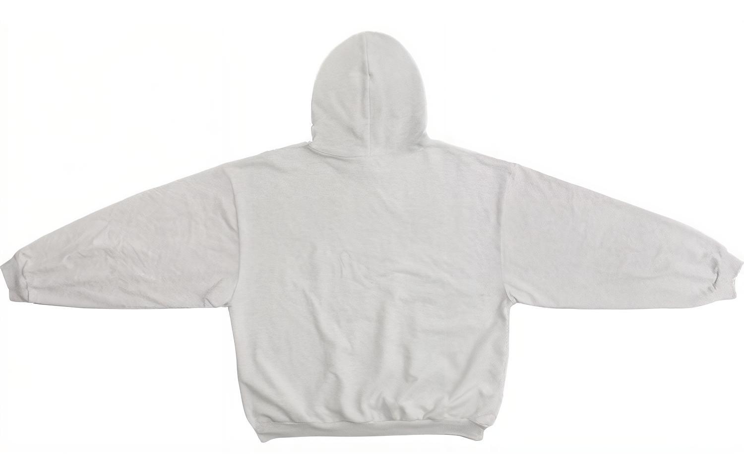 Lookbook Sudadera Unisex Yeezy Gosha SS24 Gris con Letras Básicas. YZY2F09-ASH