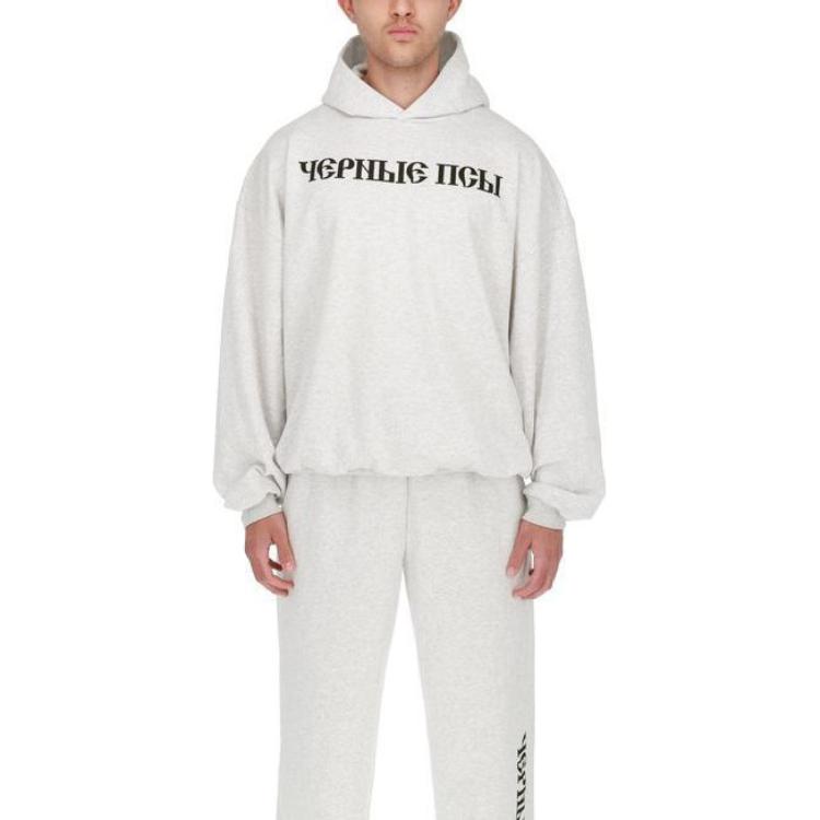 Shop Sudadera Unisex Yeezy Gosha SS24 Gris con Letras Básicas. YZY2F09-ASH