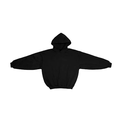 Yeezy Gosha SS24 Oversized Plain Pullover Hoodie Unisex Black Yeezy-SS24-01