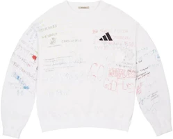 Yeezy Graffiti Hand-Drawn Crewneck Long Sleeve Sweatshirt White Yeezy-SS21-062 Yeezy Graffiti Hand-Drawn Crewneck Long Sleeve Sweatshirt White Yeezy-SS21-062