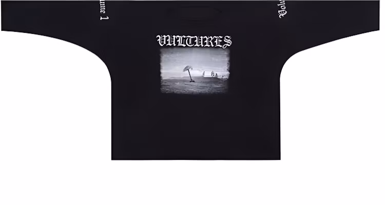 YEEZY VULTURES SS24 Black Graphic Crewneck Long Sleeve Unisex Tee YZ1857-VOL1-BLK Buy YEEZY VULTURES SS24 Black Graphic Crewneck Long Sleeve Unisex Tee YZ1857-VOL1-BLK