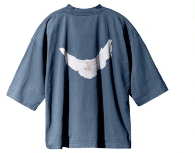 Yeezy x Gap 深蓝色鸽子图案3/4袖T恤 Order Yeezy x Gap 深蓝色鸽子图案3/4袖T恤