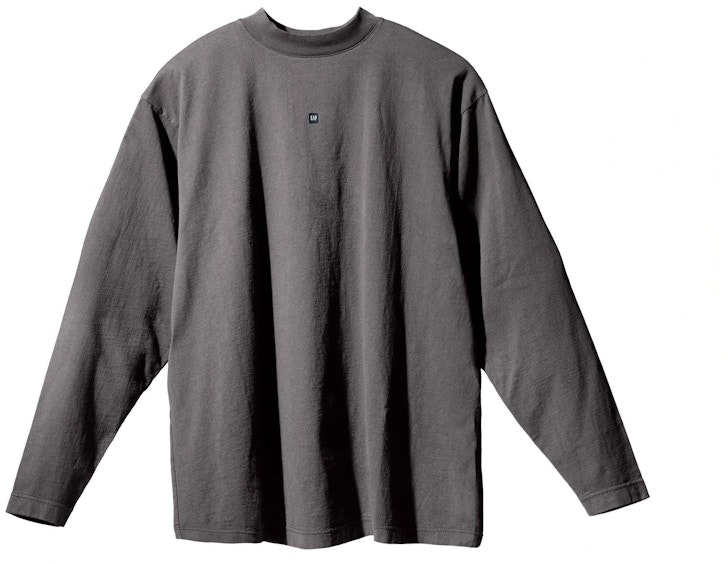 yeezy-x-gap-logo-longsleeve-tee-dark-grey