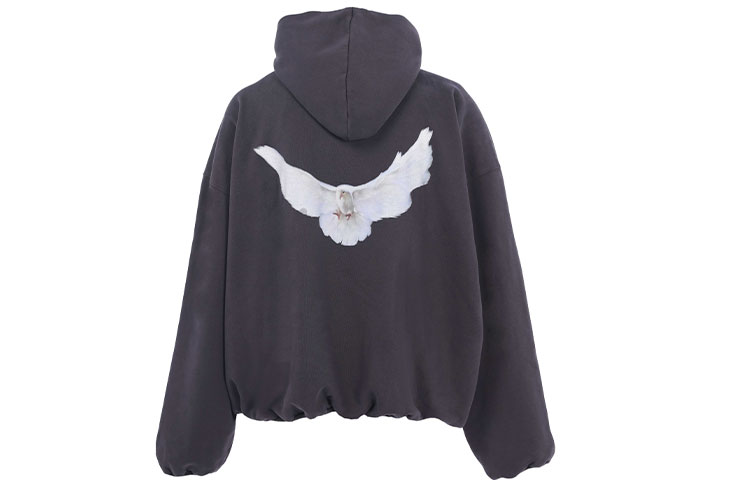 YEEZY x Gap x Balenciaga Dove Hoodie Unisex Graphic Logo Pullover - Dark Grey. YEEZY-SS22-69