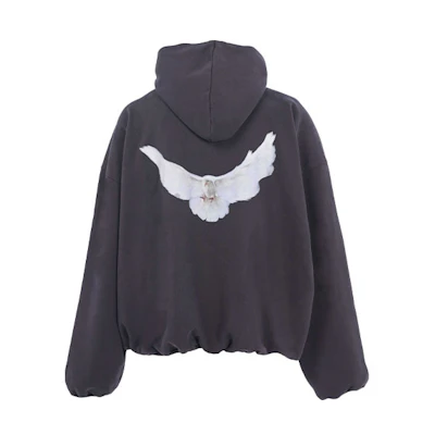 YEEZY Gap Balenciaga Dove Hoodie Unisex Graphic Logo Pullover - Dark Grey. YEEZY-SS22-69