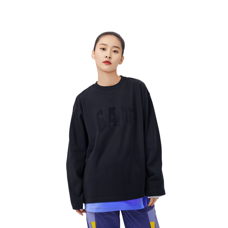 Purchase YEEZY x Gap x Balenciaga Dove Hitam Pudar Baju Lengan Panjang Unisex Crewneck. YEEZY-SS22-68