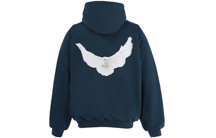 YEEZY x Gap x Balenciaga Logo Print Pullover Hoodie Unisex - Dark Blue YEEZY-SS22-122