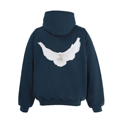 YEEZY Gap Balenciaga Logo Print Pullover Hoodie Unisex - Dark Blue YEEZY-SS22-122